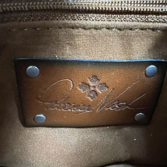 Patricia Nash Valerie Cassini Wristlet in Tooled Turquoise Leather Bohemian Chic - Picture 6 of 12